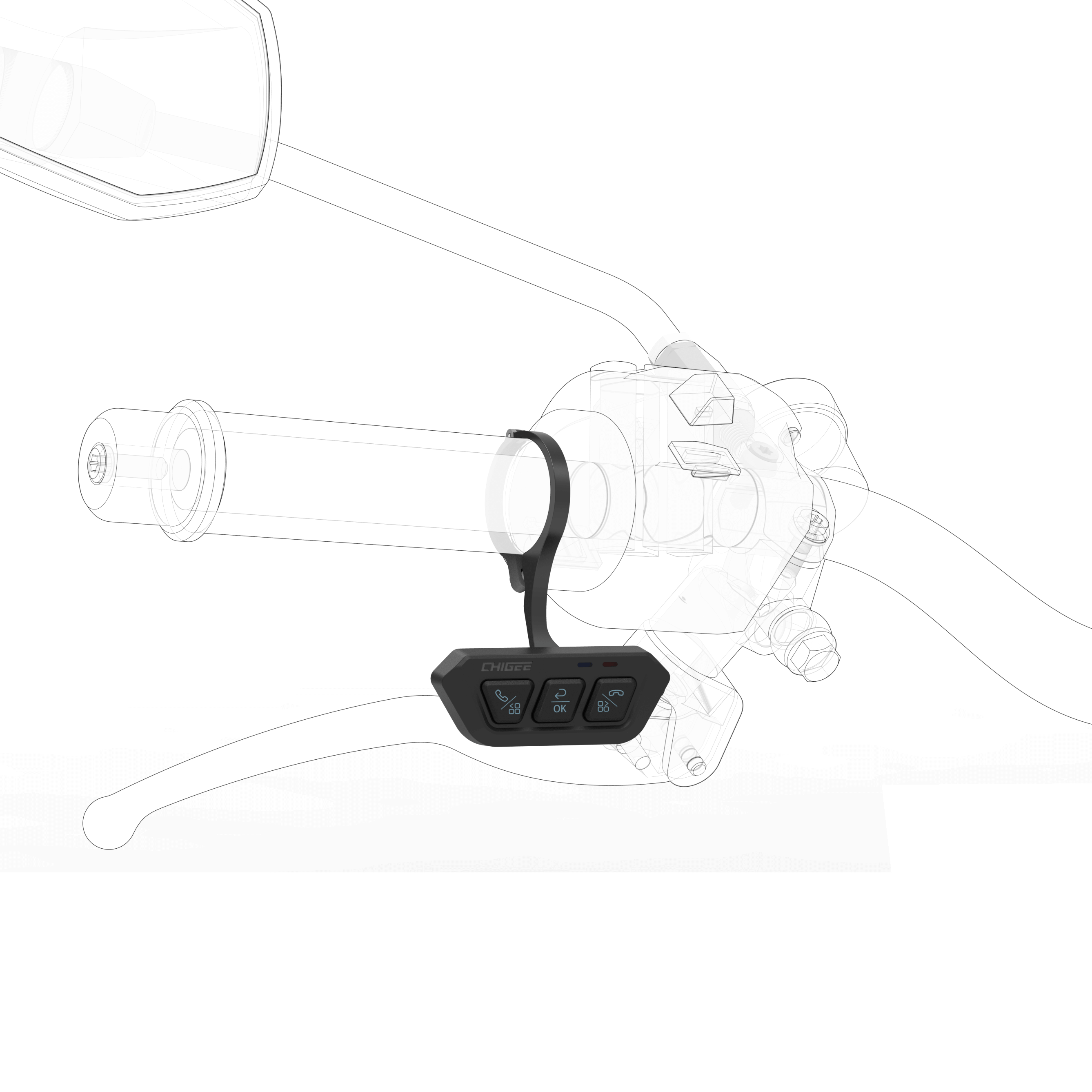 MFP00115 Handlebar Mount for MFP0089 Remote - Premium accessories from Chigee - Just US$16! Shop now at Chigee